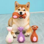 Squeaky Latex Chew Toys for Dogs, 4-Pack