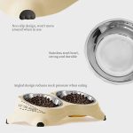 Stainless Steel Double Cat Bowl with Non-Slip Stand - Image 2