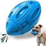 Squeaky Rubber Rugby Ball Dog Toy - Image 2