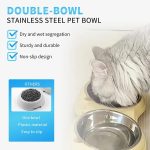 Stainless Steel Double Cat Bowl with Non-Slip Stand - Image 5